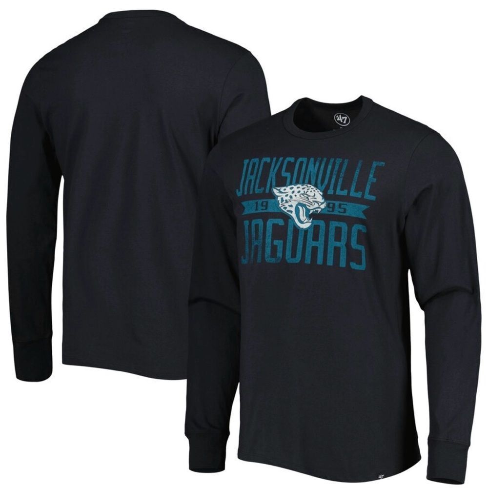 ‘47 Jacksonville Jaguars Long Sleeve Tee Black Medium NWT